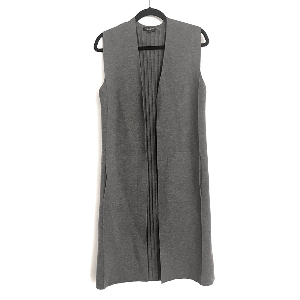 Rag and Bone Grey Wool Knit Vest